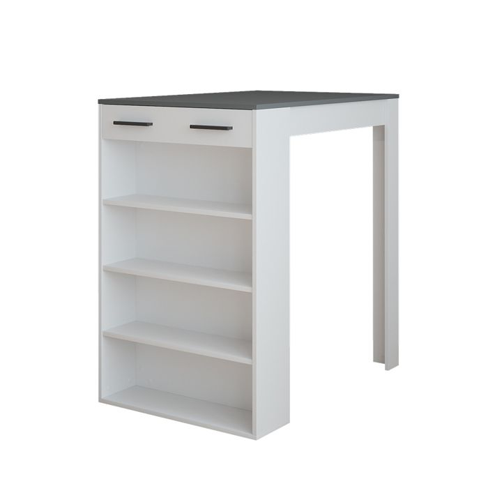 Table de bar Repose 67x100cm Blanc/Anthracite Vicco 55344