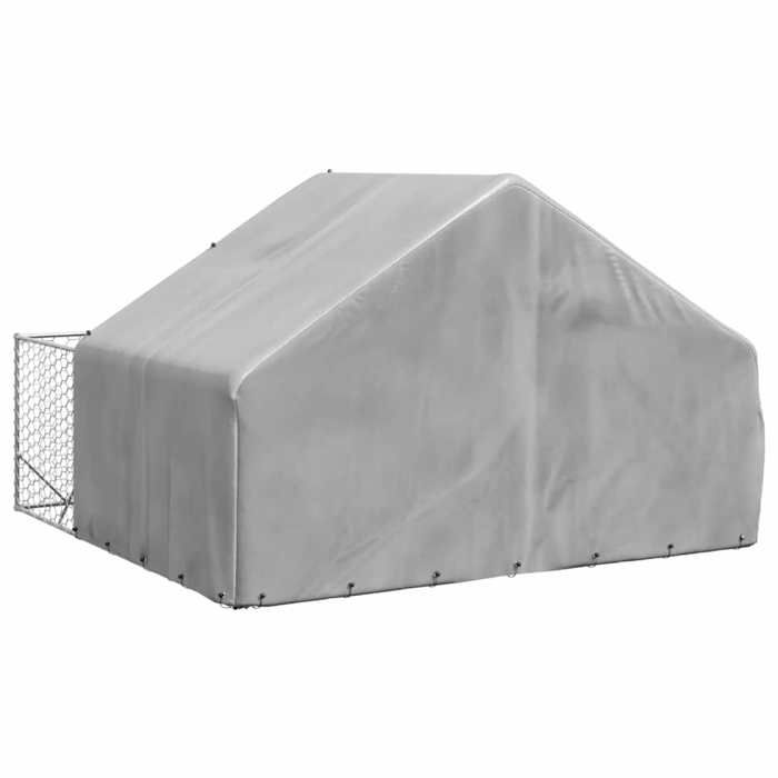 Pet®Argent Niche dextérieur pour chien enclos 3x3x19 m - robuste et durable - Acier galvanisé 7_6182709