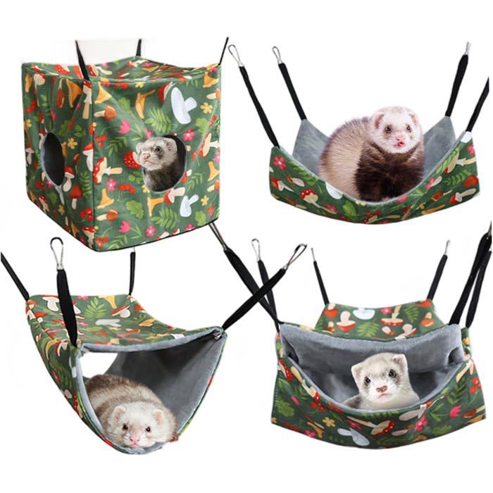 Lit suspendu pour souris avec sangles doux et lavable convient aux cochons dInde aux phalangers volants et aux chinchillas 1