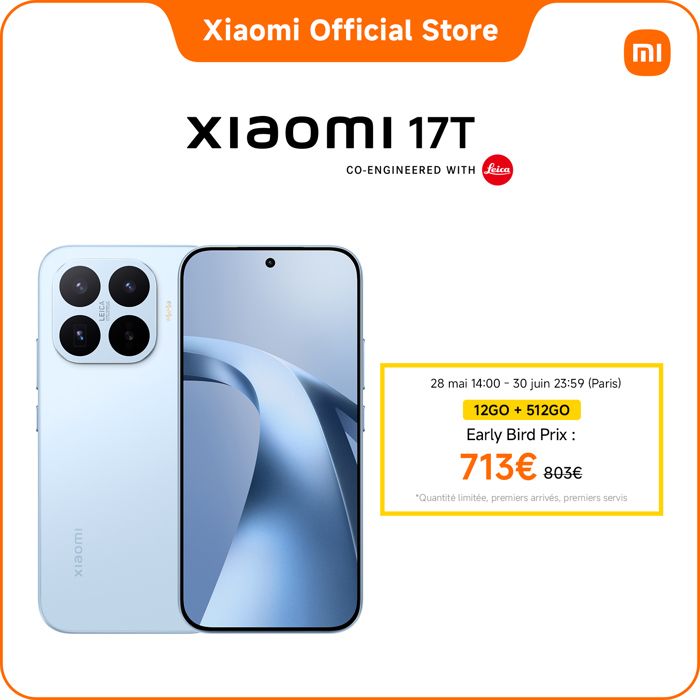 XIAOMI 17T conçu avec Leica 12 /