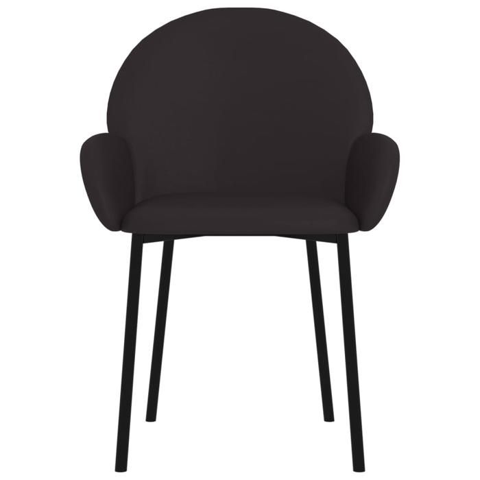 Chaises cuisine(2 pcs) - Noir - Chaises à manger - 2 personnes - noir similicuir 58x57x78.5 cm F3255