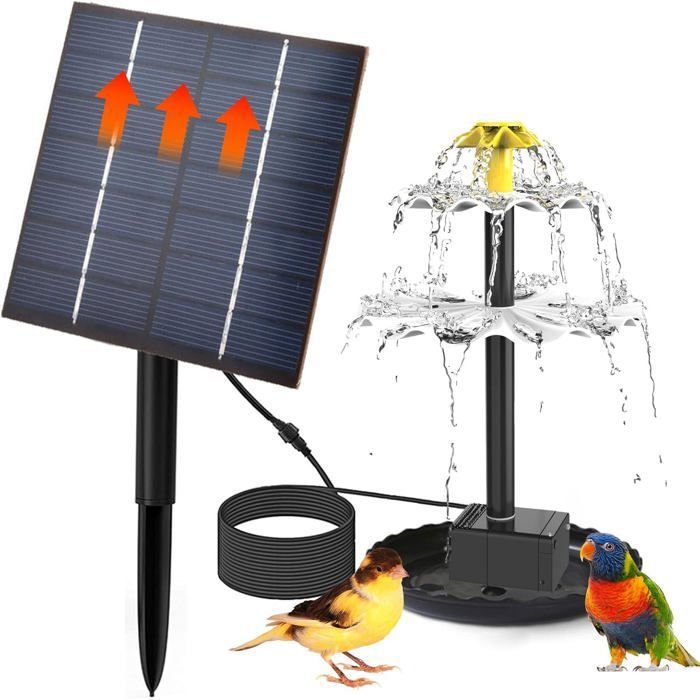 Fontaine solaire bain oiseaux eau pompe kit pour jardin extérieur ENEAOCT
