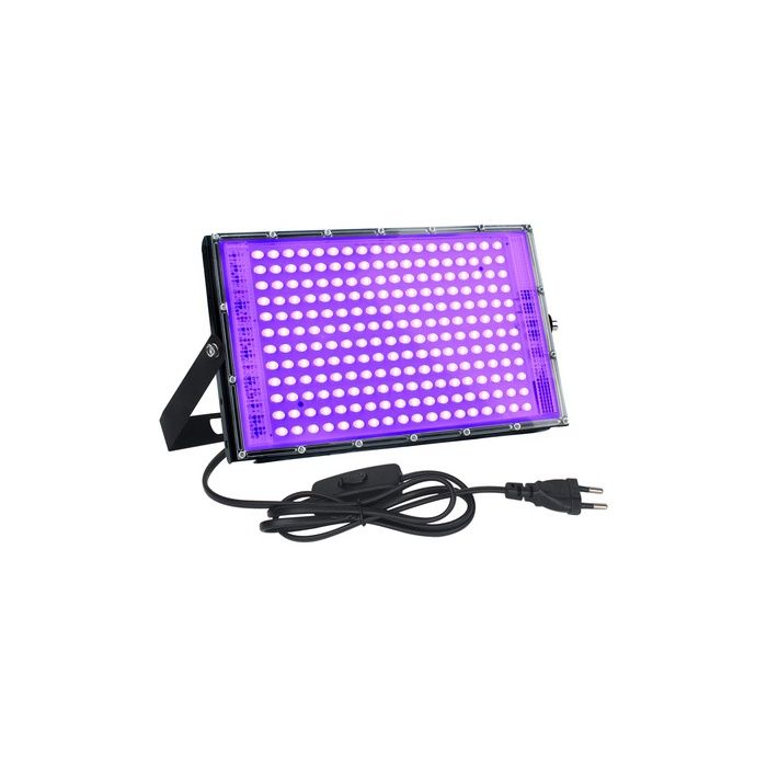 Lumiere Noire LED 150W Projecteur Lumière UV Extérieur 395-400nm Lumière Violette de Fête IP65 étanche pour Lot de BALLON DECORATIF