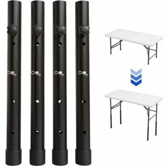 Ensemble de 4 rehausseurs de pieds de table pliables pour pieds courbes et droits rehausseurs de pieds de table pliables réglab