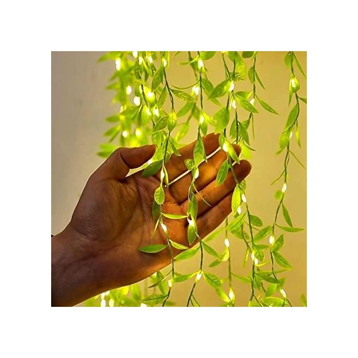 Guirlande Solaire Exterieur Auso Feuilles de Saule Guirlande Lumineuse Exterieure 100LED 10M/32Ft 8 GUIRLANDE LUMINEUSE DEXTERIEU