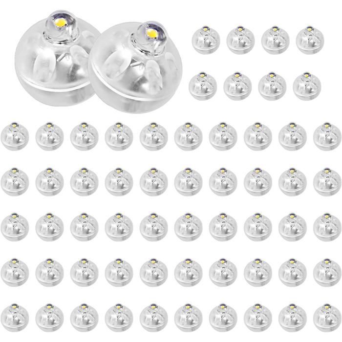 Led Ballons Lampes 60 Pièces-Mini Ballons Lumineux Led Pour Lanterne Papier Décoration Fête Mariage Halloween Noël(Blanc Fro[CA276]
