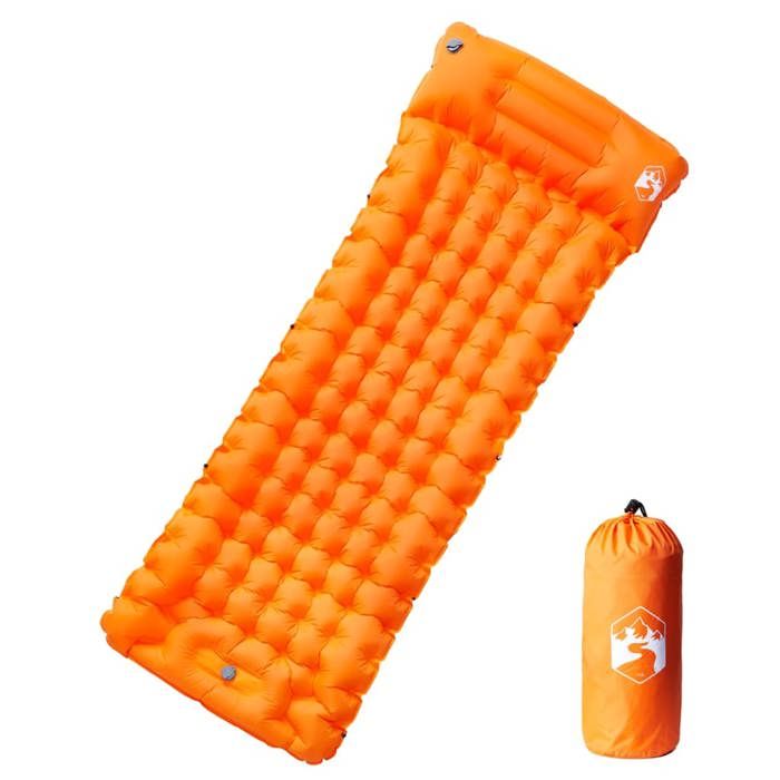 Maison Exclusive - Matelas de camping autogonflant avec oreiller 1 personne orange