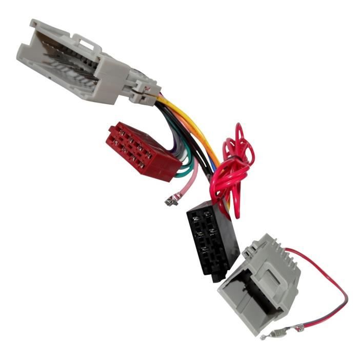 AERZETIX Adaptateur Fiche Convertisseur Câble Faisceau Autoradio ISO - C2032