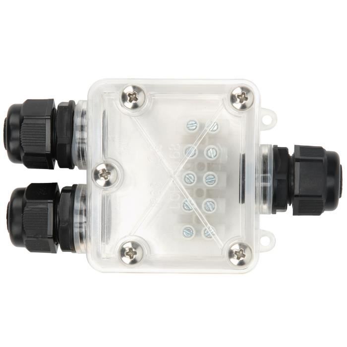 Boîte De Distribution Fibre Optique 4 Cores IP65 - ABS, Murale, Intérieur/extérieur | Gestion épissure, Rangement Câbles | Installation Facile