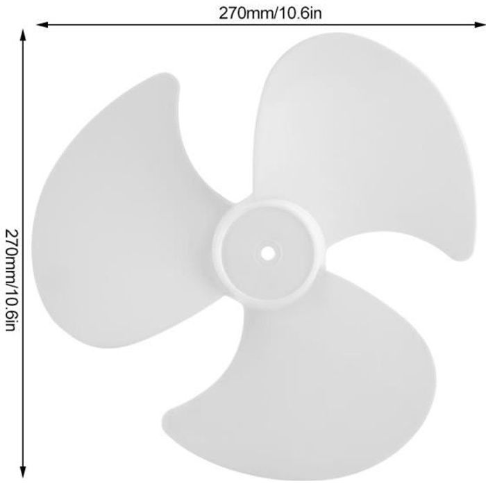 2pcs pale de ventilateur en plastique trois feuilles accessoires de pales de ventilateur électrique en plastique-SPR