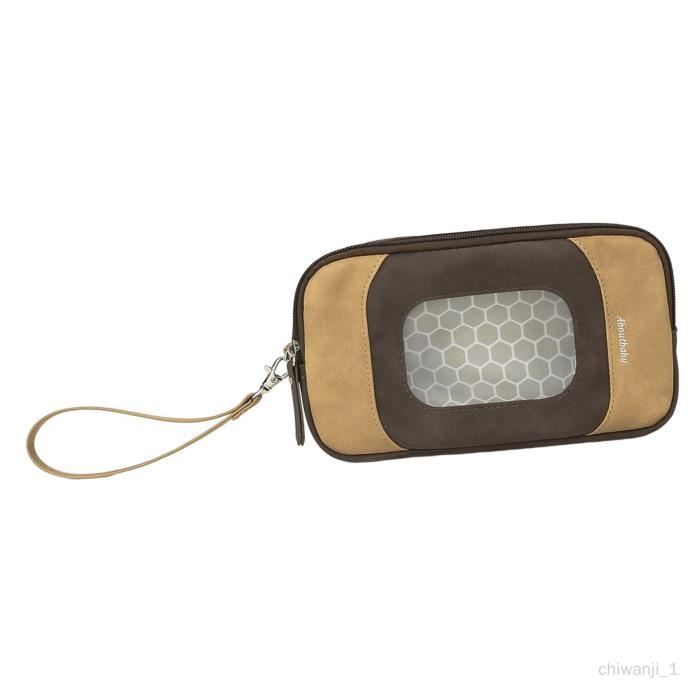 Distributeur De Lingettes Bébé Portable Motif Ours – 3 Poches Anti-Poussière, Idéal Sac à Langer & Poussette