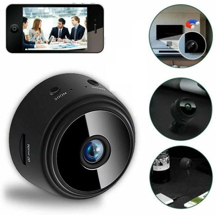 2K Mini Camera Espion sans Fil Spy Caméra de Surveillance WiFi