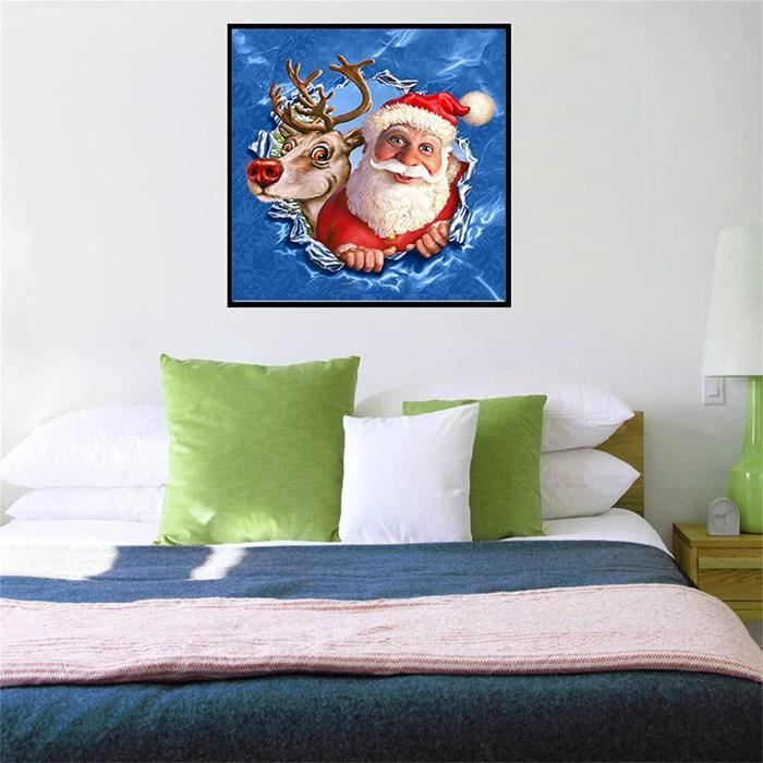 Kit DIY Diamant Painting Sapin De Noël Rouge Et Or Syntego 5D - Créez Votre Décoration Festive !