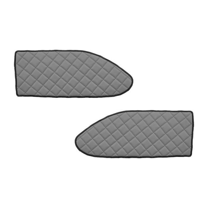 Pack 2 Panneaux Porte + Tapis De Bord Cuir Écologique Noir Pour Camion Mercedes MP4 Actros – Protection Et Style Haut De Gamme