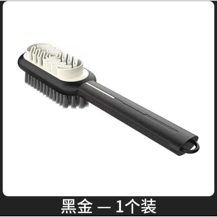 Brosse 4 Faces Pour Chaussures Daim/Nubuck - Nylon, Laiton, Silicone Et Frottant - Entretien Cuir Suédé