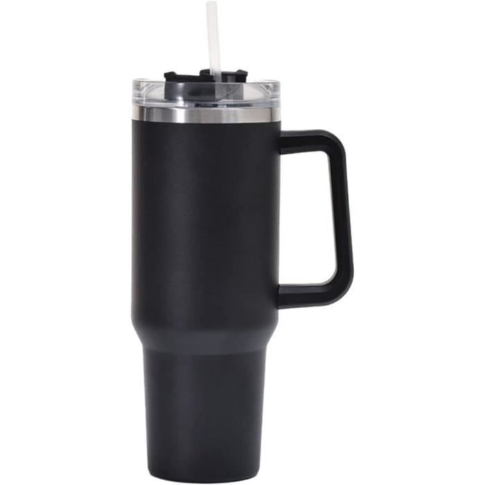 Gobelet Isotherne Asanteur 1,2 L Avec Paille – Acier Inox Double Paroi, Poignée, Couvercle étanche, Finition Mate - 3
