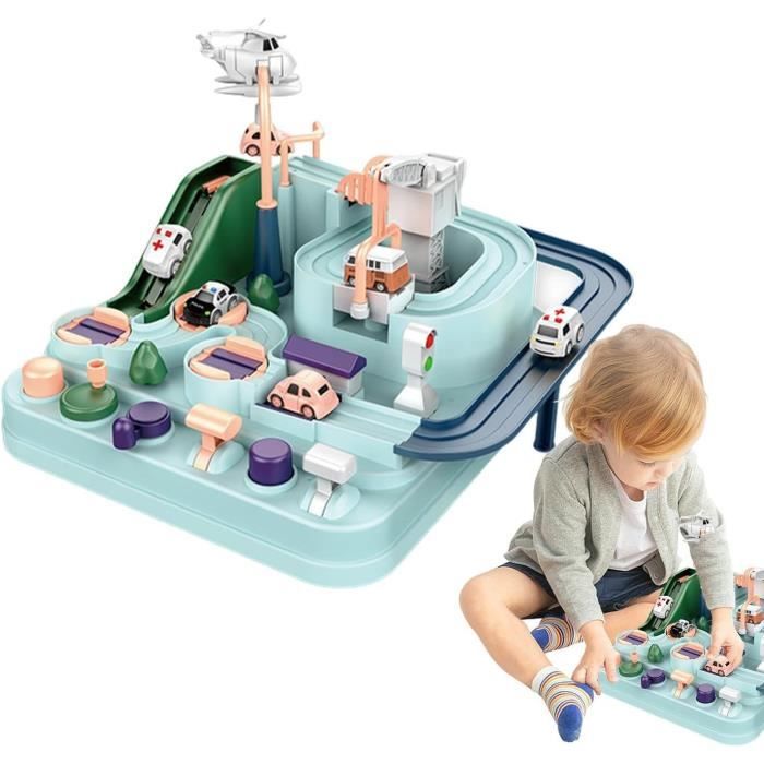 Jouets daventure en voiture - City Rescue Car Piste Aventure - Jouet éducatif pour enfant de 3 à 8 ans