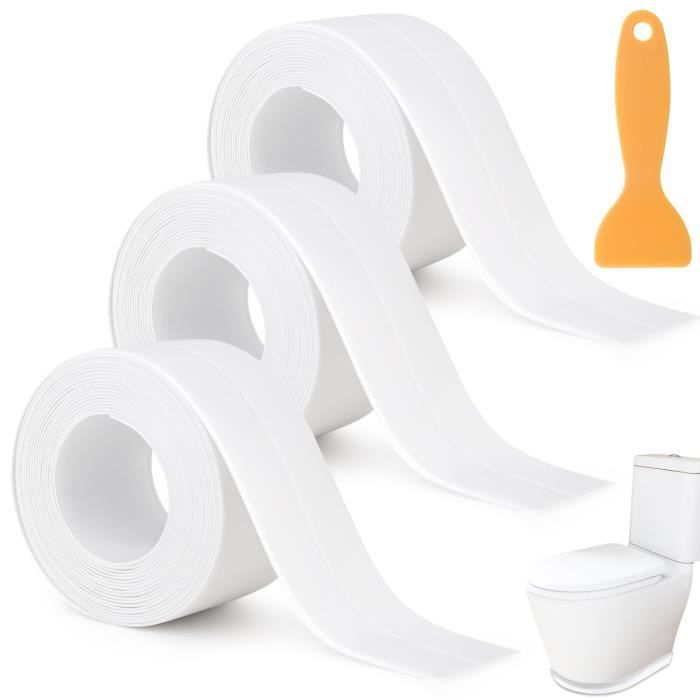 3pc Joint Silicone Blanc Salle de Bain,Joint Silicone Joint Douche