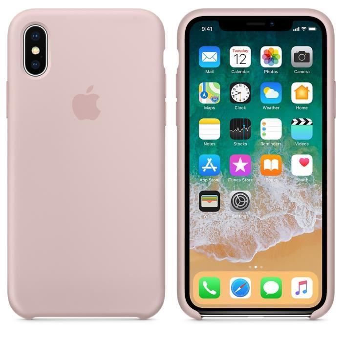 Apple Coque en silicone iPhone X 5.8 Rose des sables