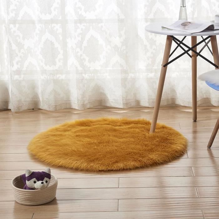 Tapis Rond Jaune