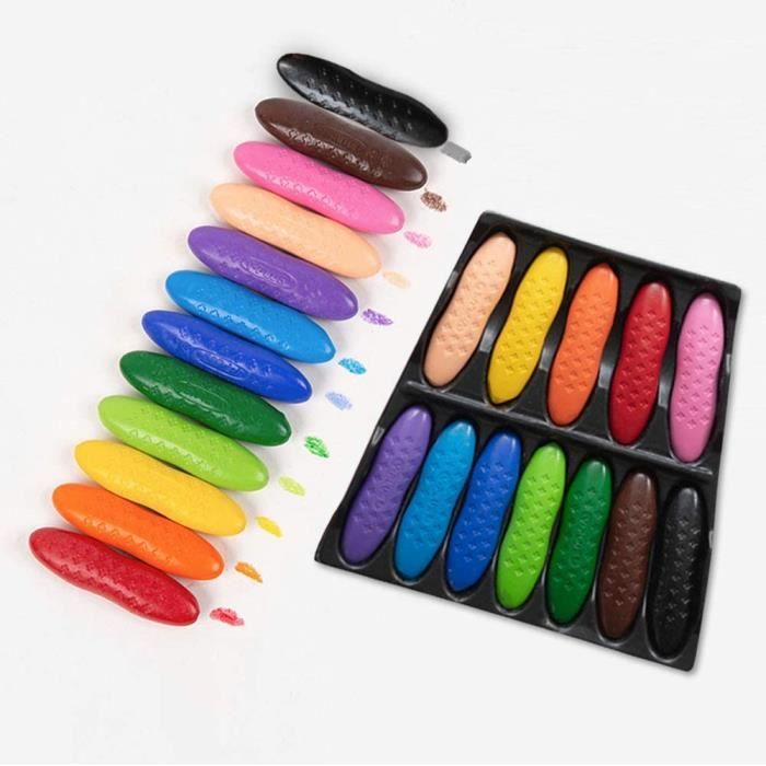 Crayons De Cacahuète KEWUF – Lot De 24, Non Toxiques, Lavables, Faciles à Tenir, Pour Tout-petits Et Adultes