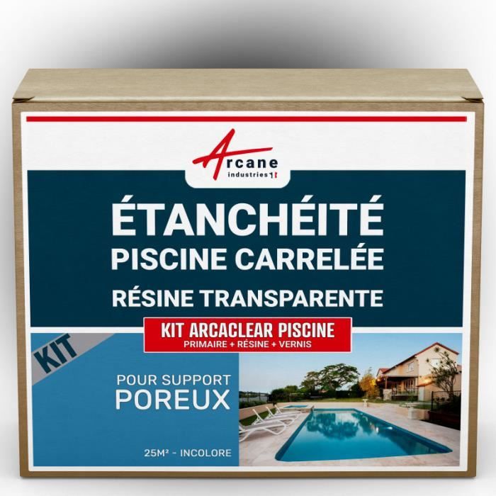 Kit Resine Etancheite Piscine Carrelee 25 M2 Achat Vente Kit D Etancheite Kit Arcaclear Piscine Cdiscount