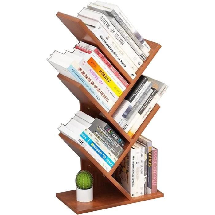 Étagère De Bureau 2 Niveaux En Bois Massif – Petite Bibliothèque Pour Organiser Votre Plan De Travail