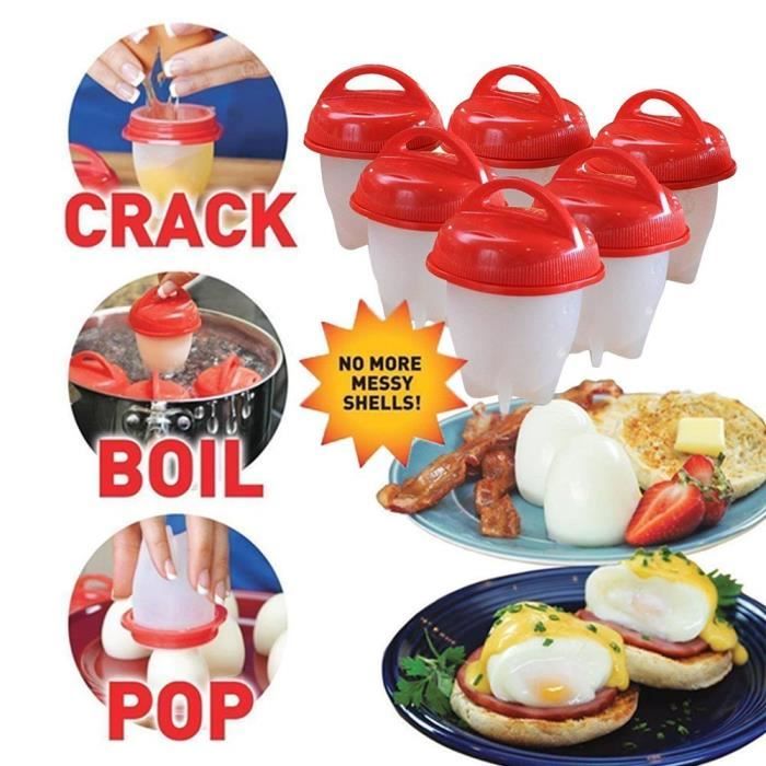 Cuiseur A Oeufs Dur Et Doux Silicone Antiadhesif Sans Coquille