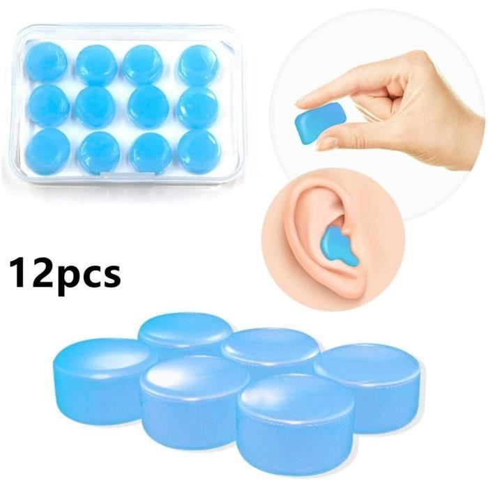 24 Bouchons D'Oreille En Silicone Réutilisables - Pour Dormir, Natation Et Anti-Bruit - Étanches Et Confortables