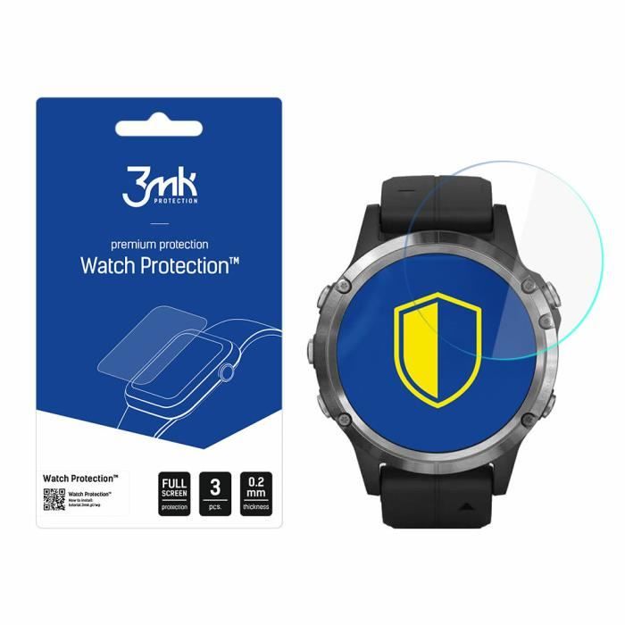 Verre hybride 3MK Garmin Fenix 5 Plus FlexibleGlass Lot de 3