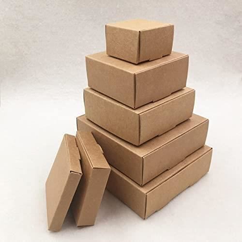 Lot De 50 Boîtes à Hamburgers Kraft Double Fermeture Taille M - 15,5 X 15,5 X 10 Cm, Écologiques Et Solides