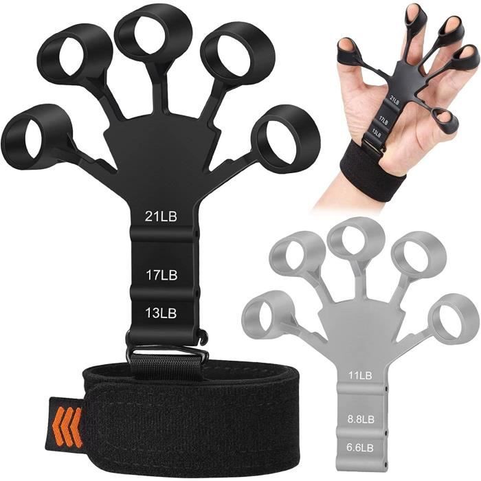 EXERCISEUR DE DOIGTS RÉGLABLE KSJEHW – Renforce Mains, Poignets, Avant-bras Pour Musiciens, Grimpeurs, Rééducation