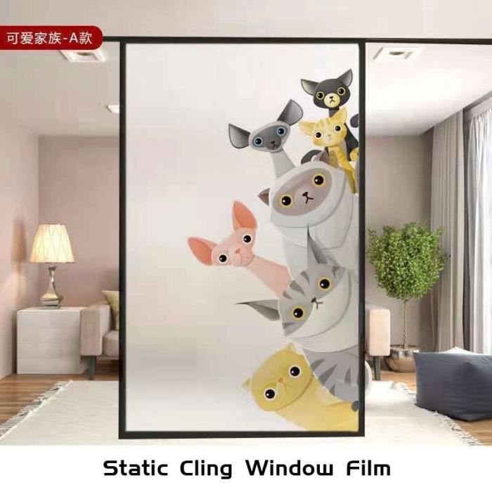Autocollants Vitrail Double Face AIBIIN – Anti-Oiseaux & Déco Fenêtre Intérieur/Extérieur