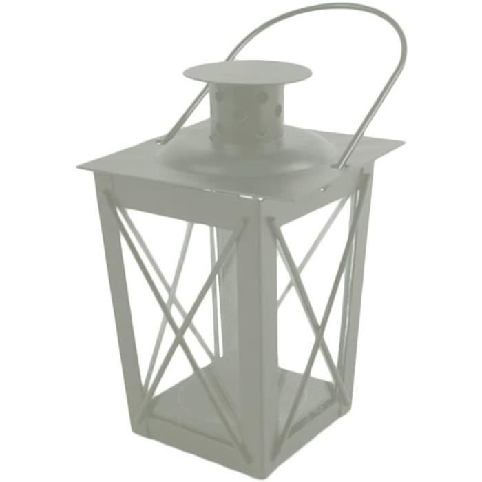 2 Pièces Petite Lanterne Cage Oiseaux Suspendue Photophore Métal