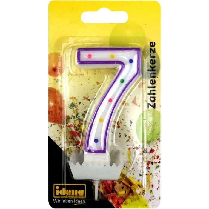 Idena 58363 - Bougie à Chiffres, Bougie à Gâteau, Bougie Pour