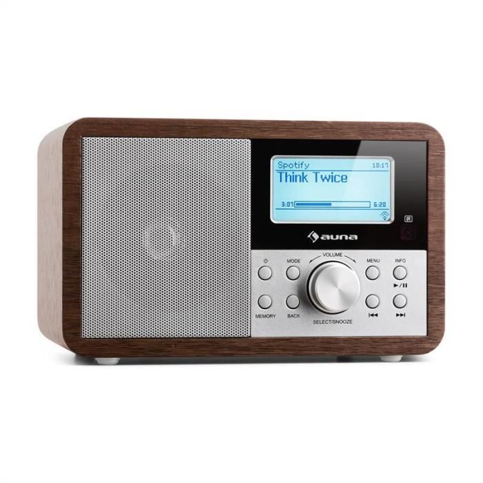 Auna Worldwide Mini Radio numérique WiFi lecteur réseau USB