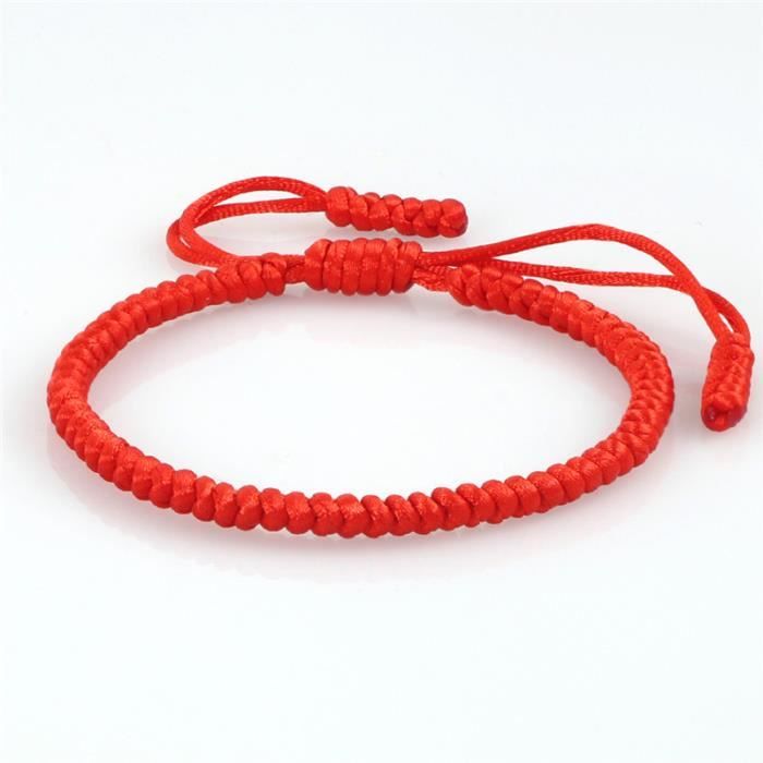 YSGE Bracelet Corde Tressée Bohème Géométrique Marron – Large Vintage Ethnique Réglable – Bijou Homme & Femme Chance