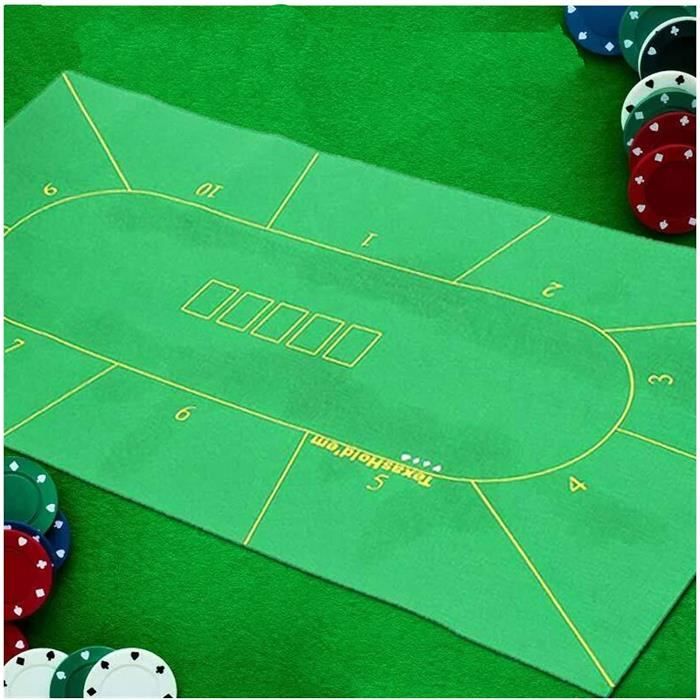 Tableau de Poker Portable 180 90cm Texas Pokers Table Table Tableau