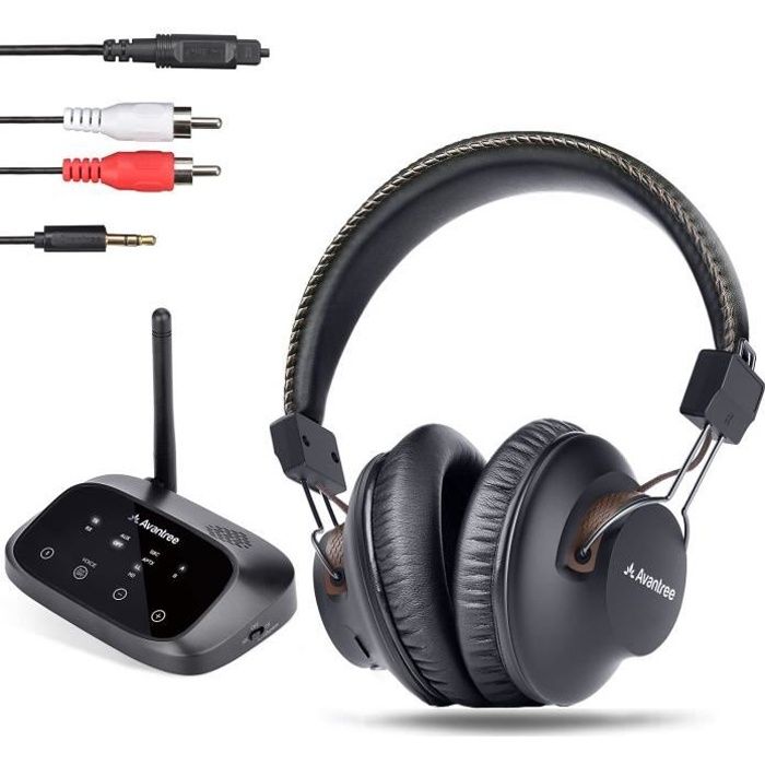 Avantree Candid - Casque Audio sans Fil Ouvert avec émetteur Bluetooth pour télévision