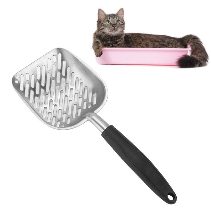 Pelle à litière pour chat en alliage d'aluminium sergé - Cuque - XU010 - Blanc - Légère et pratique