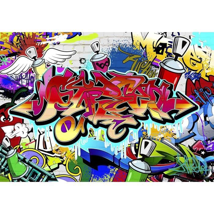 Wall Smart Designs Personnalisé Nom Graffiti Cracked 3D Autocollant Mural Urban Autocollant