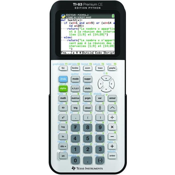Calculatrice Graphique Ti 83 Premium Ce Texas Instruments - vue 2