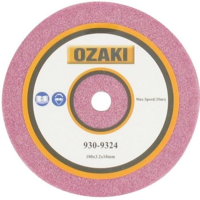 Meule d'affutage - diamètre: 100mm - alésage:10mm - épaisseur: 3,2mm - pour affûteuse S600, 9309323,