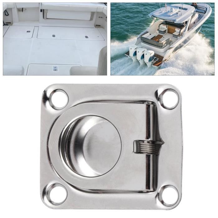 Loquet à Came En Acier Inoxydable 316 Pour Bateau, Camping-car - Trappe De Plancher Réglable (10-60mm) - Diamètre 64mm