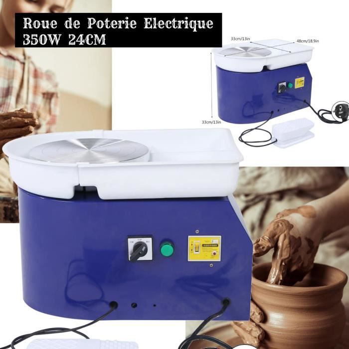 LIU Machine de roue de poterie - 350W 24cm Machine de roue de poterie ...