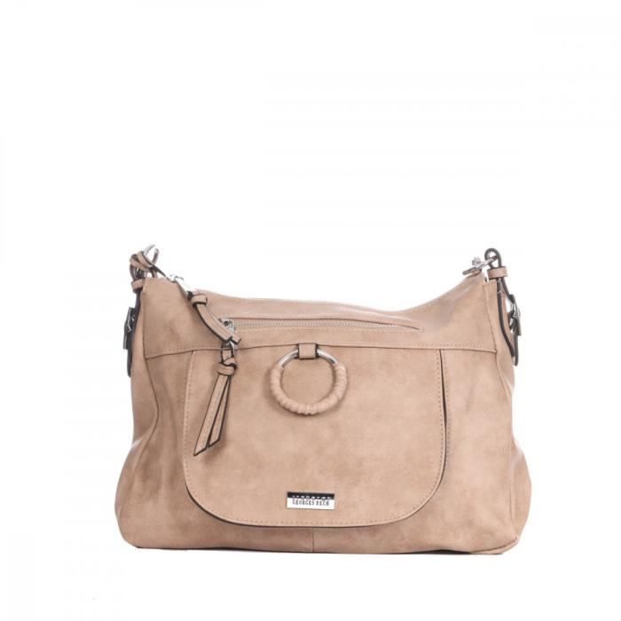 Sac à Main Bandoulière George Rech - Taille Petit, Motif à Carreaux, Noir, Neuf Avec étiquettes