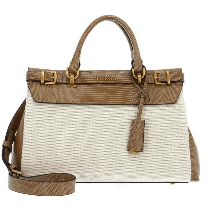 GUESS Sestri Luxury Satchel Natural / Camel [239106] - sac à épaule ...
