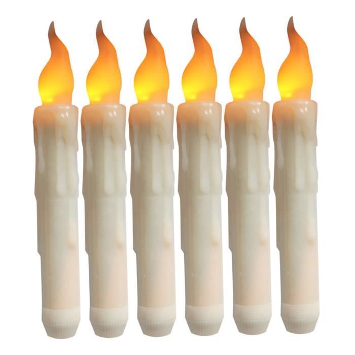 Bougies à LED, fausses bougies sans flamme, lumière blanche chaude
