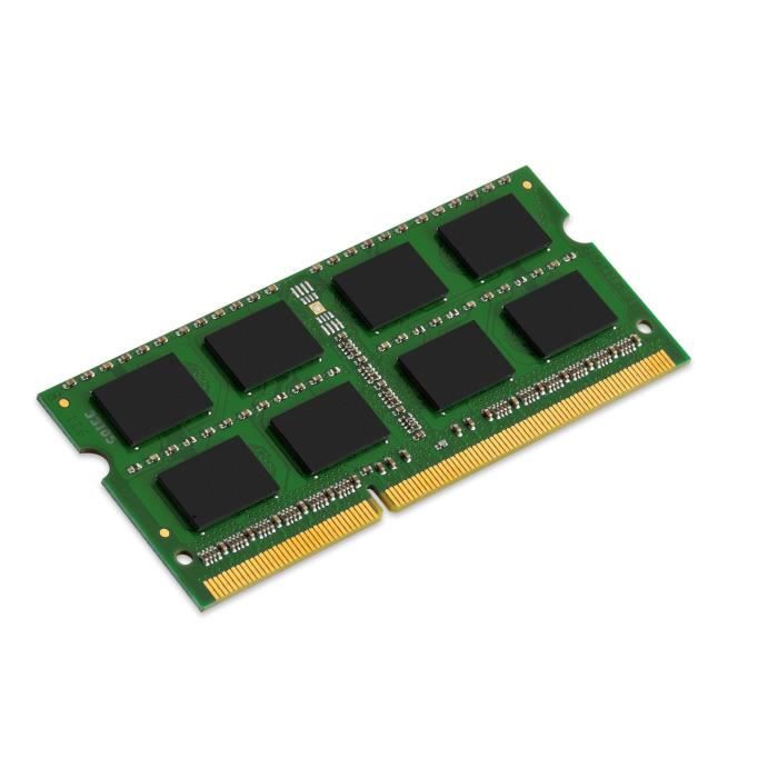 Vente Memoire PC KINGSTON Mémoire PC DDR3 - 4 Go - SO DIMM 204 broches - 1333 MHz / PC3-10600 - CL9 - 1.5 V - Mémoire sans tampon - Non ECC pas cher