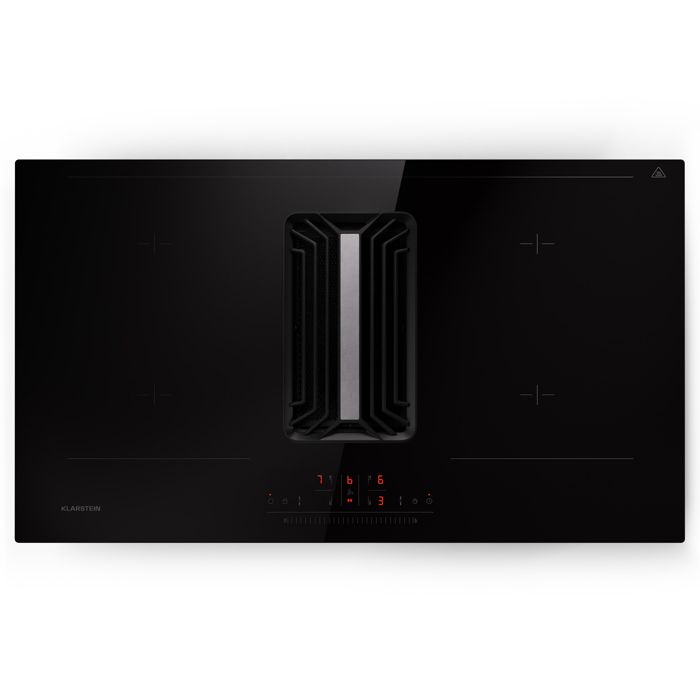 Klarstein AirJet 90 Down Air System Cuisinière à induction + hotte aspirante 754 m³/h A++